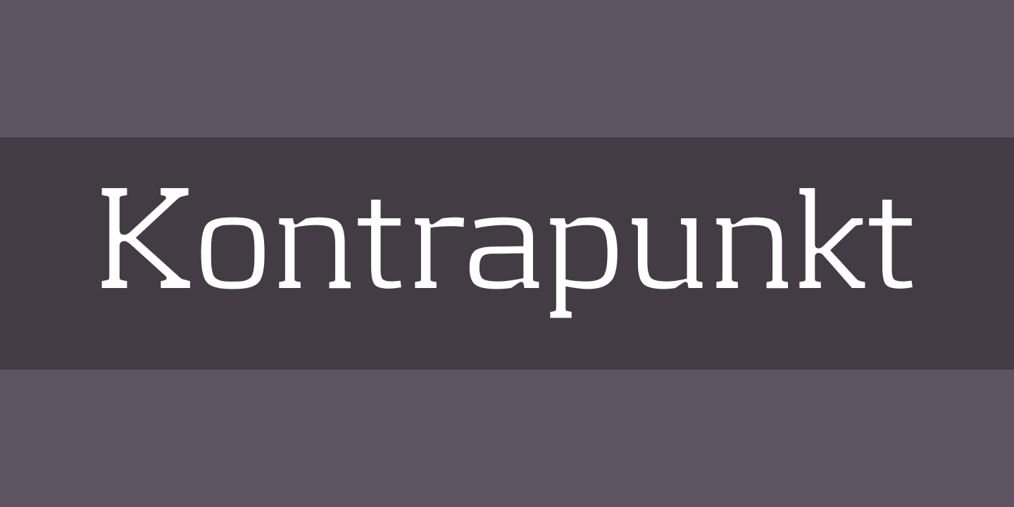 Пример шрифта Kontrapunkt Light Italic
